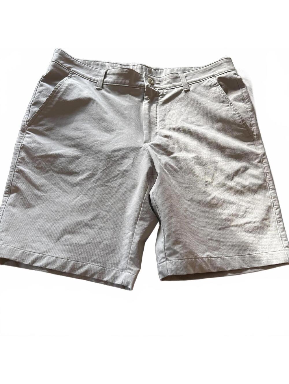 UNDER ARMOUR‎ Mens Tan Golf Performance Shorts SZ 36 100% Polyester Athleisure